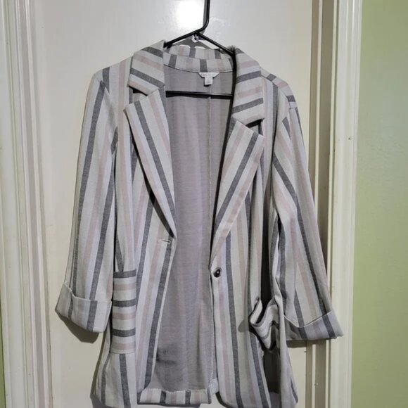 Jackets & Blazers - Striped Women's Blazer Jacket